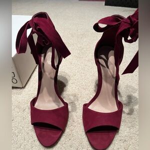 4-inch heels from Aldo in size 8. The color is burgundy.